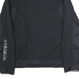 NIKE Mens Black & Grey Zip Jacket M Polyester Blend Sportswear Casual