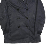 G-STAR Womens Black Jacket M Cotton Blend Button Closure Double Breasted Classic