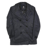 G-STAR Womens Black Jacket M Cotton Blend Button Closure Double Breasted Classic