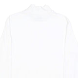 NIKE Court Womens White Jacket L Polyester Plain Zip Track Sportswear Casual