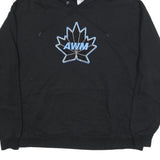 CHAMPION Mens Black Hoodie 2XL Cotton Blend Pullover Hooded Sweatshirt