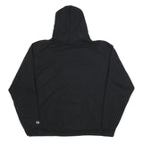 CHAMPION Mens Black Hoodie 2XL Cotton Blend Pullover Hooded Sweatshirt