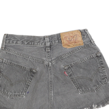 LEVI'S Womens Shorts Grey Distressed Denim XS W26 Ripped Frayed Hem Casual