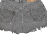 LEVI'S Womens Shorts Grey Distressed Denim XS W26 Ripped Frayed Hem Casual