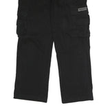 UNION BAY Mens Cotton Black Regular Cargo Trousers W36 L32 Workwear Zip Closure