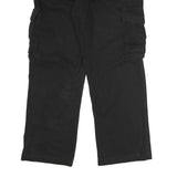 UNION BAY Mens Cotton Black Regular Cargo Trousers W36 L32 Workwear Zip Closure