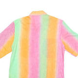 SANDOVAL Mens Pastel Orange & Pink & Green Casual Shirt M Cotton Blend Short