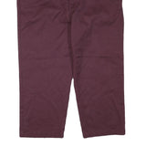 DICKIES Mens Polyester Blend Burgundy Regular Straight Trousers W40 L25 Workwear