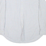 POLO RALPH LAUREN Mens White Blue Check Long Sleeve Shirt XL Classic Fit Cotton