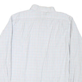 POLO RALPH LAUREN Mens White Blue Check Long Sleeve Shirt XL Classic Fit Cotton