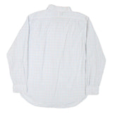 POLO RALPH LAUREN Mens White Blue Check Long Sleeve Shirt XL Classic Fit Cotton