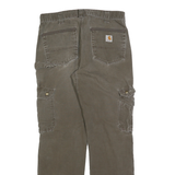 CARHARTT Mens Cotton Blend Brown Regular Fit Straight Leg Trousers W32 L32