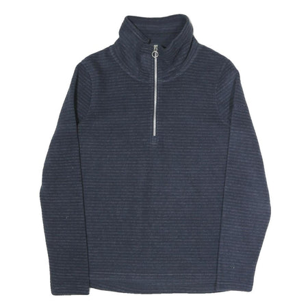 REGATTA Womens Navy Blue Plain Full Zip Jumper Crew Neck Polyester Blend UK 10