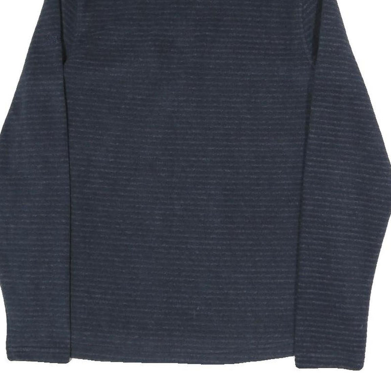 REGATTA Womens Navy Blue Plain Full Zip Jumper Crew Neck Polyester Blend UK 10