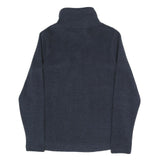 REGATTA Womens Navy Blue Plain Full Zip Jumper Crew Neck Polyester Blend UK 10