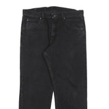 WRANGLER Mens Black Relaxed Jeans Denim W33 L27 Comfortable Casual Zip Closure