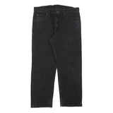 WRANGLER Mens Black Relaxed Jeans Denim W33 L27 Comfortable Casual Zip Closure