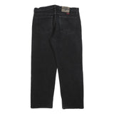 WRANGLER Mens Black Relaxed Jeans Denim W33 L27 Comfortable Casual Zip Closure