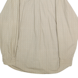 PERRUZO Mens Beige Patterned Cotton Shirt XL Button Collar Casual Smart