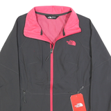 THE NORTH FACE Womens Black & Pink Jacket S Polyester Blend Zip Outdoor