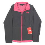 THE NORTH FACE Womens Black & Pink Jacket S Polyester Blend Zip Outdoor
