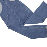 DICKIES Mens Blue Denim Relaxed Cotton Blend Dungarees L W38 L27 Workwear