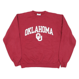 CHAMPION Mens Red Oklahoma OU Crew Neck M Cotton Blend Pullover Sweatshirt