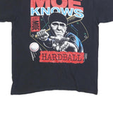 Mens Black Graphic T-Shirt L Short Sleeve Crew Neck Soft Cotton Blend