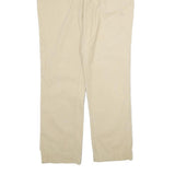 TOMMY HILFIGER Mens Cotton Beige Regular Straight Trousers W34 L33 Classic Zip