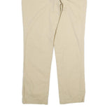 TOMMY HILFIGER Mens Cotton Beige Regular Straight Trousers W34 L33 Classic Zip
