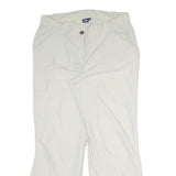 CRANE Womens White Relaxed Straight Trousers W34 L29 Zip Polyester Blend