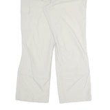 CRANE Womens White Relaxed Straight Trousers W34 L29 Zip Polyester Blend
