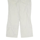 CRANE Womens White Relaxed Straight Trousers W34 L29 Zip Polyester Blend