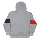 ATTICA Mens Grey Hockey Logo Pullover Hoodie L Lace-Up Neck Sports Sweatshirt