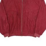 SILVERWOODS Mens Maroon Zip Jacket XL Polyester Blend Casual Lightweight