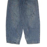 Womens Blue Regular Fit Straight Denim Cotton Jeans W24 L28 Casual Zip Closure