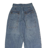 Womens Blue Regular Fit Straight Denim Cotton Jeans W24 L28 Casual Zip Closure