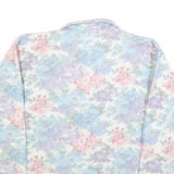 NO EXCUSES Womens Cream Floral Patterned Jumper Round Neck Basic Knit S