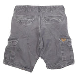 CARHARTT Mens Shorts Grey Cargo Cotton Blend M W33 Durable Workwear