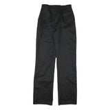 WRANGLER Womens Black Relaxed Straight Trousers W27 L32 Cotton Blend Zip