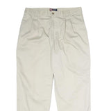 CHAPS RALPH LAUREN Mens Cotton Cream Classic Straight Trousers W36 L30 Casual