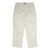CHAPS RALPH LAUREN Mens Cotton Cream Classic Straight Trousers W36 L30 Casual