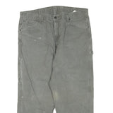 DICKIES Mens Regular Fit Straight Leg Denim Grey Cotton Blend W38 L23 Workwear