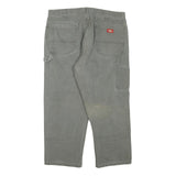 DICKIES Mens Regular Fit Straight Leg Denim Grey Cotton Blend W38 L23 Workwear