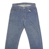 LEVI'S Mens Blue Regular Straight Denim Jeans W32 L32 Classic Cotton Button Fly