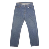 LEVI'S Mens Blue Regular Straight Denim Jeans W32 L32 Classic Cotton Button Fly