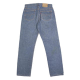 LEVI'S Mens Blue Regular Straight Denim Jeans W32 L32 Classic Cotton Button Fly