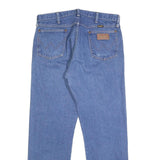 WRANGLER Mens Regular Blue Denim Jeans W33 L30 Classic Zip Closure
