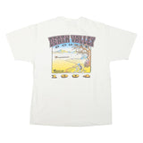 HANES Mens White Wandervogel Graphic T-Shirt L Short Sleeve Crew Neck Vintage