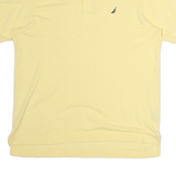 NAUTICA Mens Yellow Short Sleeve Plain M Classic Cotton Polo Shirt